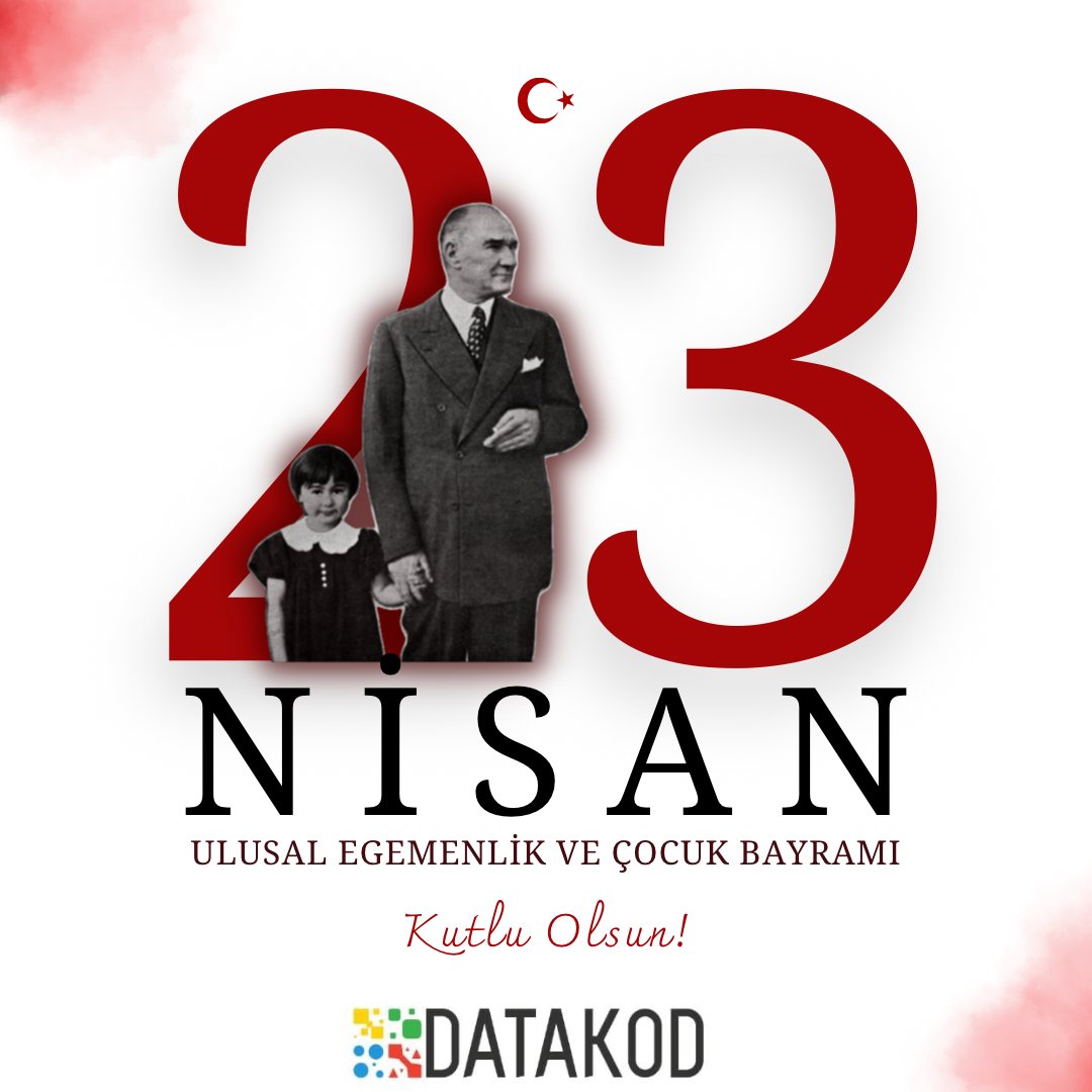 datakodonline's tweet photo. Ulu Önder Mustafa Kemal Atatürk’ün tüm dünya çocuklarına armağan ettiği 23 Nisan Ulusal Egemenlik ve Çocuk Bayramı kutlu olsun! 🇹🇷

#datakod #23Nisan https://t.co/89mz0gVapN