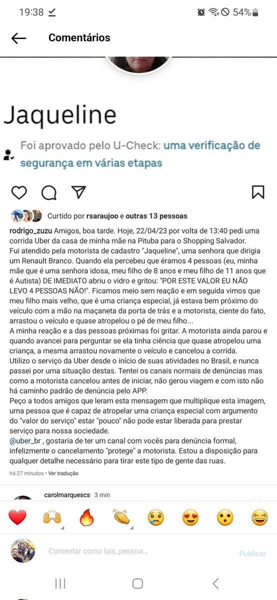 NKPessoa's tweet photo. @Uber_Brasil @Uber_Support @Uber 

Vocês deveriam fazer algo por esse caso. Absurdo e total falta de respeito as pessoas, ainda mais numa situação especial. https://t.co/AxuAzEQPFt