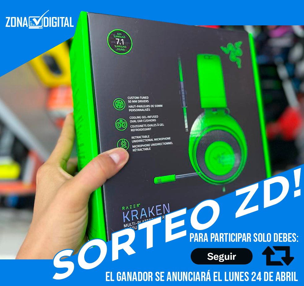 zonadigitalsv (@zonadigitalsv) on Twitter photo Sorteo de Headset #Razer Kraken, para participar solo debes seguir estos pasos:
✅ Sigue a <a href="/zonadigitalsv/">zonadigitalsv</a>
✅ Haz Retweet a este Tweet 🔄
✅ Responde ¿Cuál fue el primer producto que compraste en #ZonaDigitalsv?
✅Residir en #ElSalvador
¡Mucha suerte a todos! 💪
El ganador se Sorteo de Headset #Razer Kraken, para participar solo debes seguir estos pasos:
✅ Sigue a <a href="/zonadigitalsv/">zonadigitalsv</a>
✅ Haz Retweet a este Tweet 🔄
✅ Responde ¿Cuál fue el primer producto que compraste en #ZonaDigitalsv?
✅Residir en #ElSalvador
¡Mucha suerte a todos! 💪
El ganador se