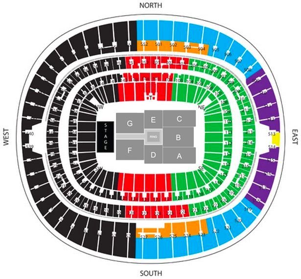 wwe_wwf_Junkie's tweet photo. Here is the layout for AEW at Wembley stadium. They blacked out almost half the stadium. Say bye bye 90,000 and looking more like 30,000-40,000 range. https://t.co/mrFHqe4vmY