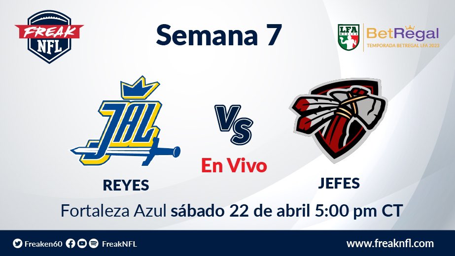 Freaken60's tweet photo. A las 5:00pm tenemos doble cartelera de partidos de @LFAmex
@LfaReyes vs Jefes
Lo puedes seguir en vivo aquí 👇
https://t.co/X1j5dEUO4H https://t.co/q6FkV4dUo4