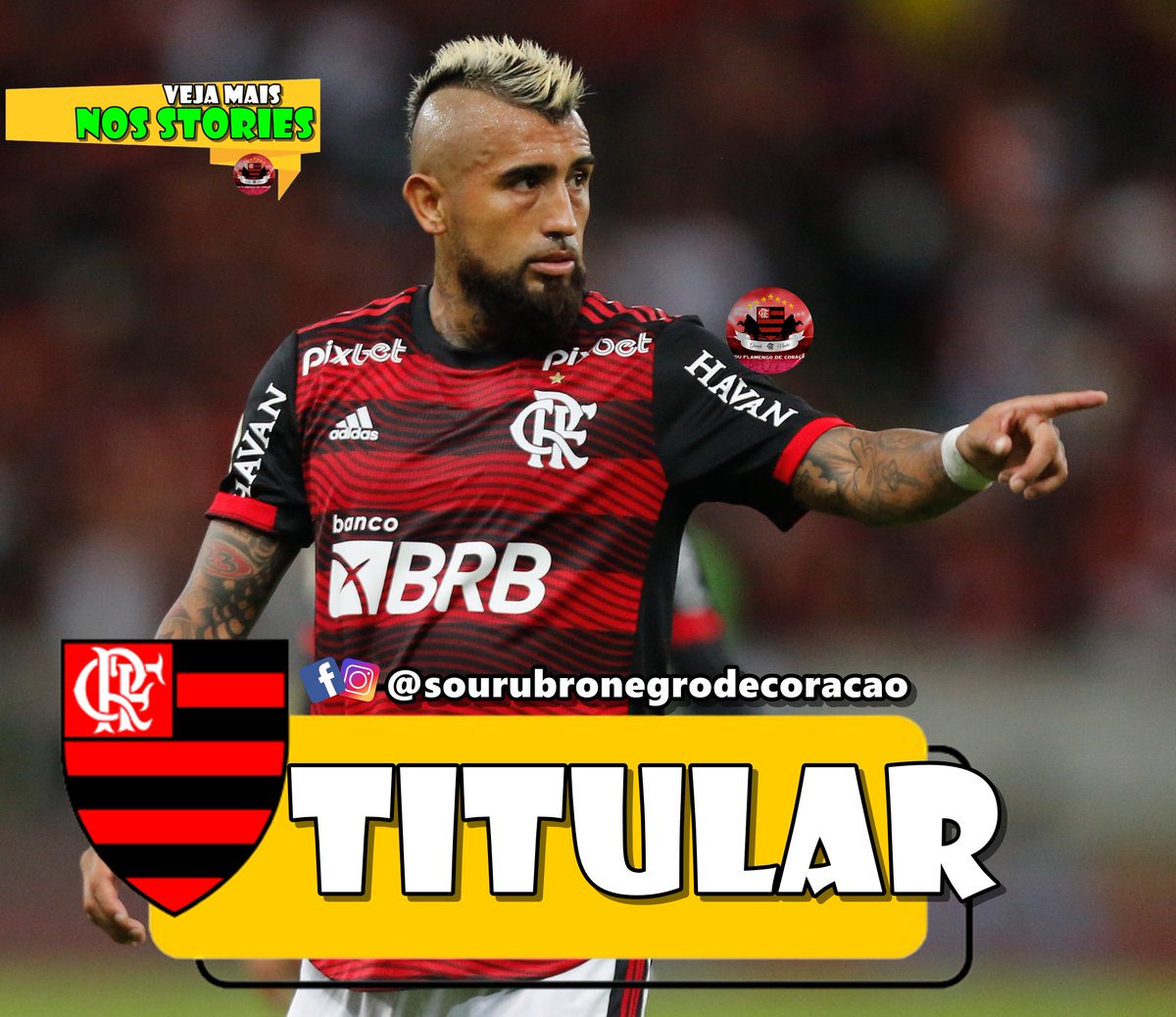 sourubronegrooo's tweet photo. 🚨 Jorge Sampaoli decidiu manter Arturo Vidal no time titular! Jorge Sampaoli sacou Vidal no treino de sexta-feira, mas Vidal será titular amanhã contra o Internacional. O Flamengo mudará a formação para o 4-4-2

📷 Marcelo Cortes
🗞️ GE https://t.co/1Hw9XOhagU