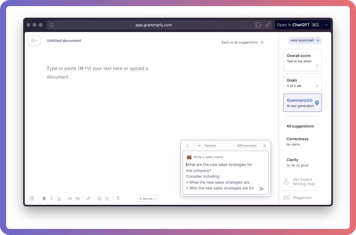 HusseinYahfoufi's tweet image. Once you pick the formality, tone and sample prompt. You can then add even more details to the prompt by following some examples. #GrammarlyGO