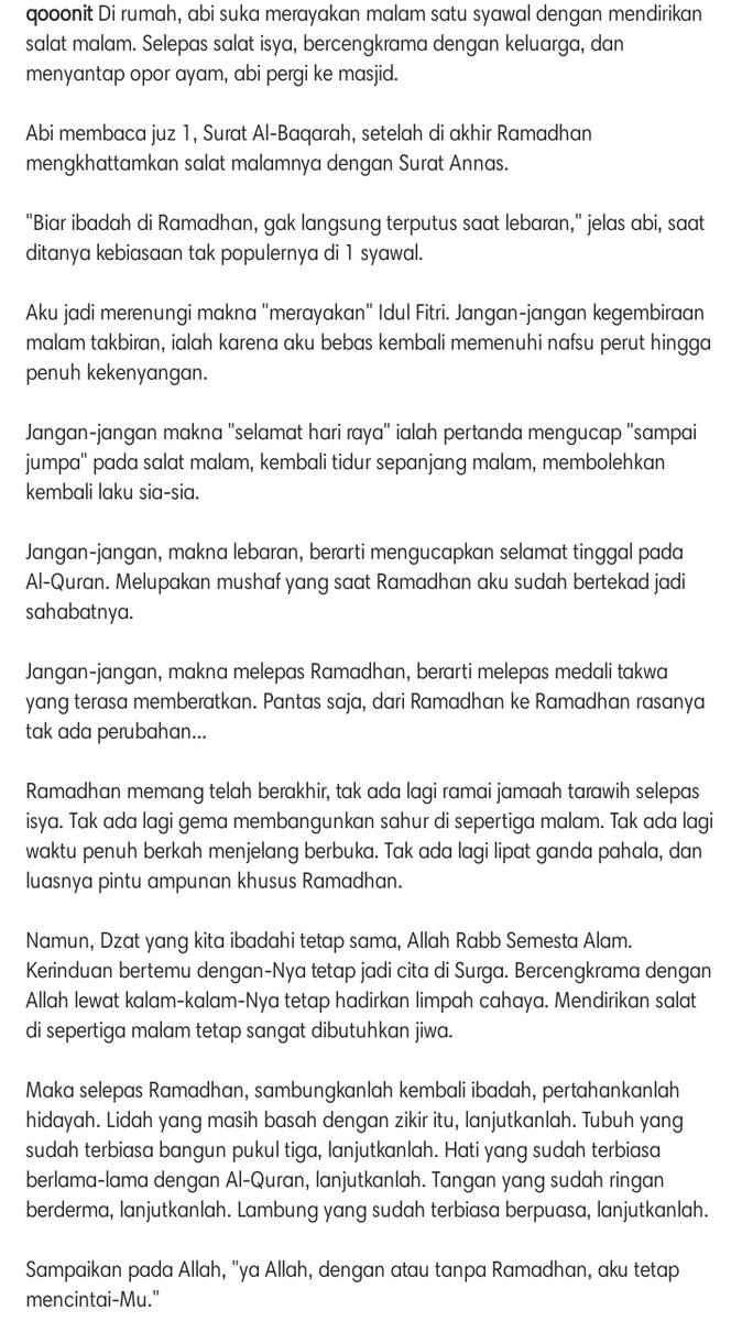 Pengen banget bawa tulisan Teh Qonit ke sini. Permisi teh <a href="/qooonit/">Farah Qoonita</a>