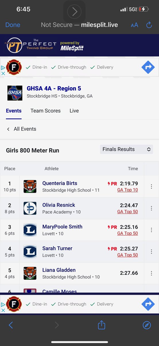🚨 another pr alert in the 800 finally breaking the 2:20’s at region finals.