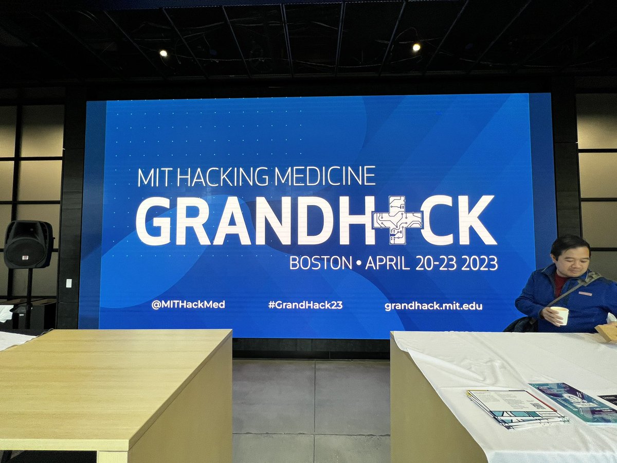 chencao's tweet photo. It’s @mithackmed #GrandHack23 weekend! Action packed day spent at @enginexyz. Great seeing many @MassGenBrigham colleagues mentoring and participating in this 72-hour sprint! Special thanks to @Mass_Tech for including us!

@drewskiMD @EllenKimMD @markzhangdo @OzanUnluMD @freddytn https://t.co/Sm7k0FqdA4