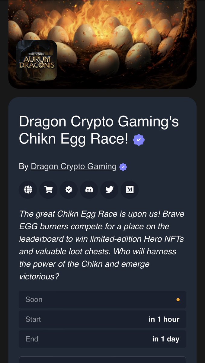 avaxchikn's tweet photo. #eggburn race for #chikn #nft on #avax featuring #dragoncrypto game - actually looks pretty cool 😎 https://t.co/FNXBkaClUc