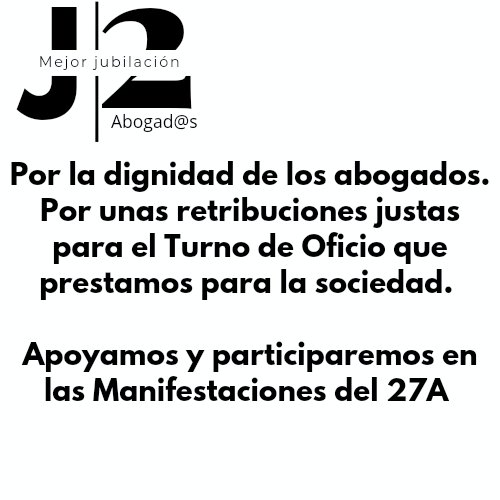 MovimientoJ2's tweet photo. Los abogados estamos #J2 por tos laos...pero allí estaremos.
#SomosAbogados 
#SomosAbogadosJ2
#Concentracion27A https://t.co/PZXf0wE6vH