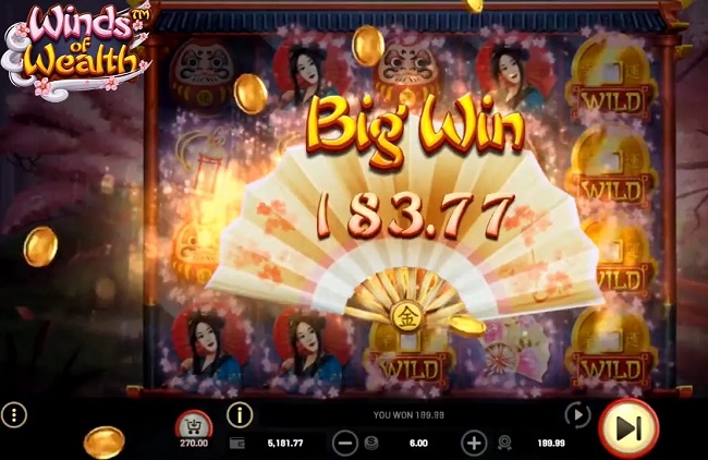 Winds of Wealth Online Slot -  - This peaceful, Asian themed game comes with 5 Reels, 30 Paylines and features beautiful animations and good fortune!