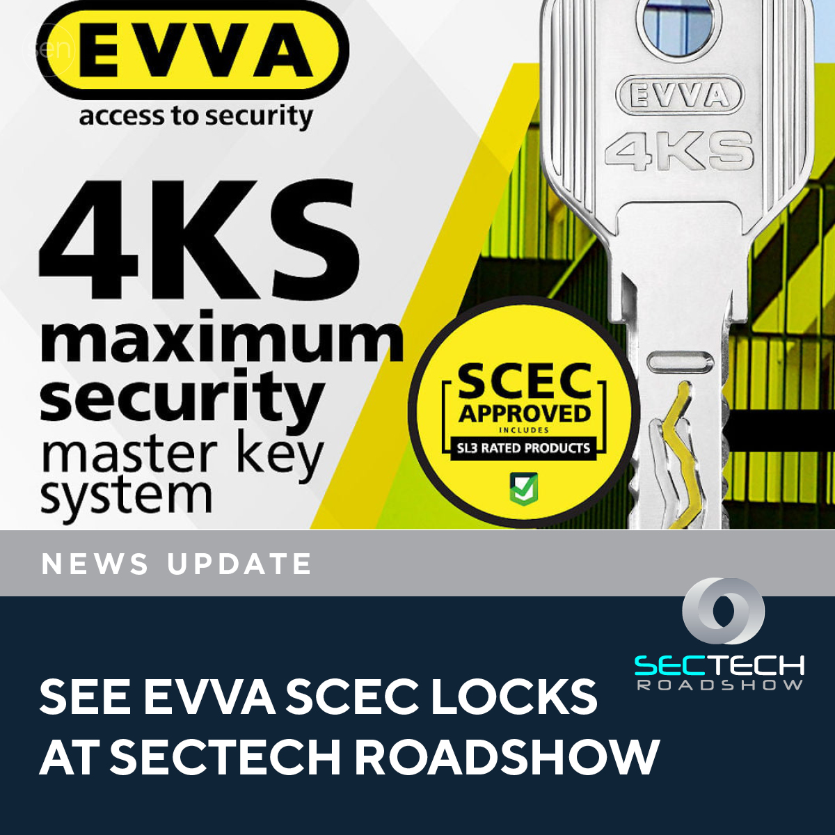 sen.news/see-evva-scec-…
'EVVA’s SCEC approved 4KS maximum security master key system is for organisations requiring maximum intrusion resistance.'
#locks #locksmithing #electricstrikes #doorcontrol #entrancecontrol #doorhardware #securityinstallers #securityintegration #SEN