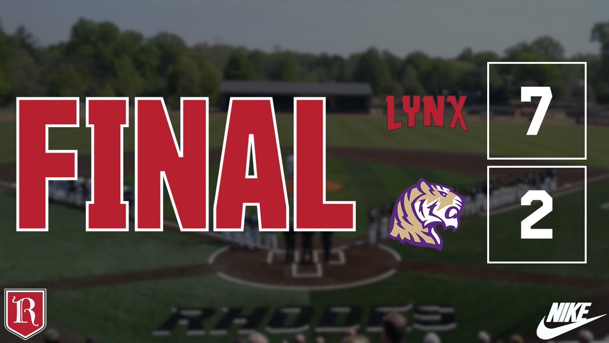 LYNX WIN! Rhodes takes the series from Sewanee, finishing up the season with a 27-13 (13-8) record. We will be the 3 seed and host (6)Millsaps in a best-of-3 series, next weekend, in the first round of the SAA tournament. #RollLynx #d3baseball