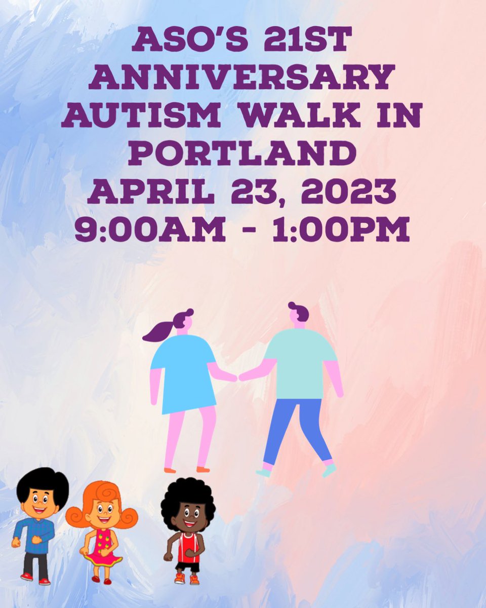 ASO's 21st Anniversary Autism Walk in Portland
April 23, 2023 9:00am - 1:00pm #oregonautismsociety #autismoregon #asooregon #autismwalk #abatherapy #abatherapyworks #abatherapist #ElonMusk