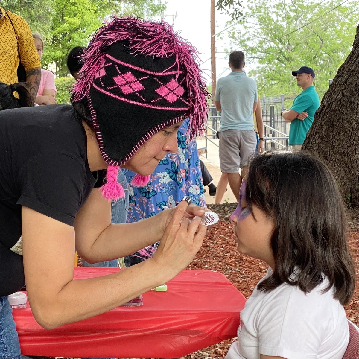 We love Fun Day! Games, crafts, face painting, balloon animals, rock climbing, bouncy houses and food trucks! #gocobras