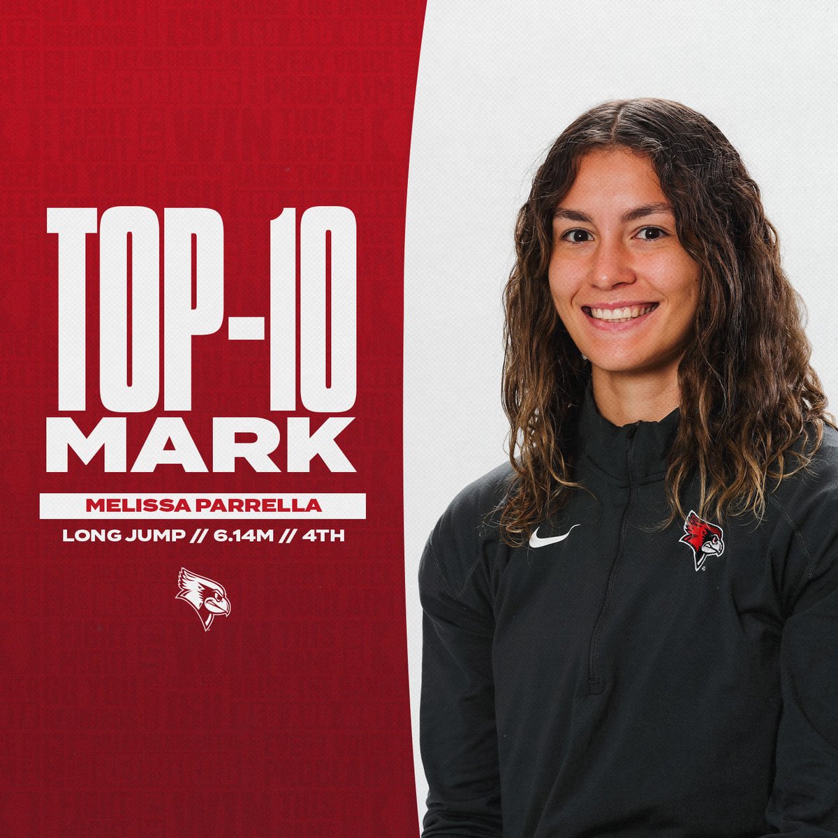 👀 top-5 event mark 👀

Melissa Parrella jumped her way into the women's long jump top-5 after finishing with a mark of 6.14m last night!