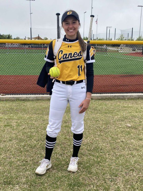 ➡️Shout out to Kendyl Overton, Murray St. Commit. MIF/UTL. Hit her second bomb of the day!  Way to go Kendyl!  Getting ready for the next level!  #canesgreatplains #canessoftball