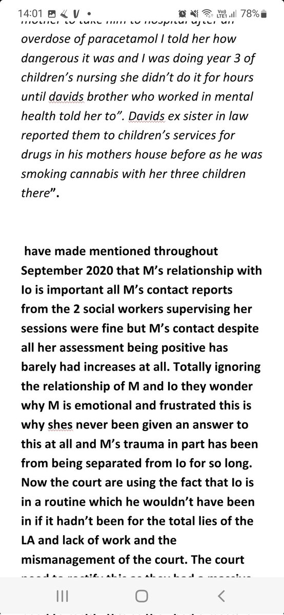 jadewelshy's tweet photo. more evidence #socialworkers #contact reports #positive and #ignored no increasing of contact, had to stay on #supervisedcontact mothers relationship to child is important, emotionally frustrated #section7 #socialworker did not disclose #abuse either covering for colleague https://t.co/4mnm39xad4
