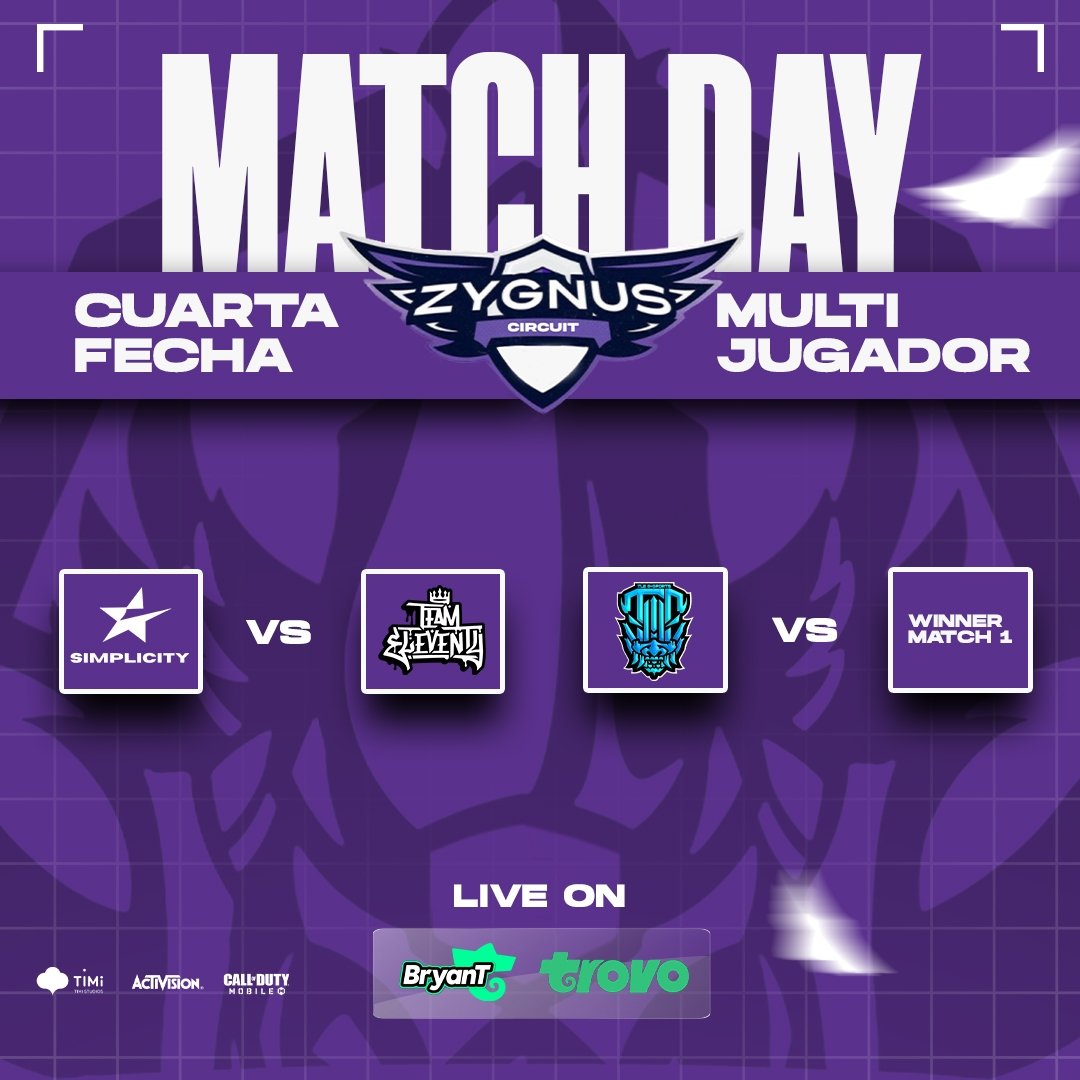 ¡En últimas fechas de la ZC! 💫 

¿Contra quién crees que se enfrentará hoy TLE? 👀

¡Te esperamos! 🤩

📺 trovo.live/s/BryanT/
🕦 7:00 pm 🇲🇽 / 9:00 pm 🇺🇸
🎙️ <a href="/bryant/">al.b</a>.codm

¡Solo por Trovo Live! 🔥

📌 Gracias a:
<a href="/trovolive/">Trovo Live</a> , @trovolatam
-

#ZygnusUp💜 #codmobile