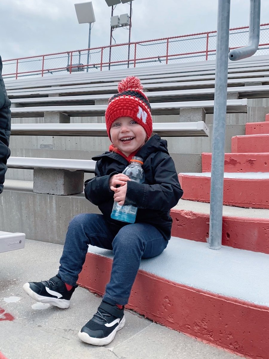 Husker spring game! It was Lily’s first Nebraska football experience and her favorites were playing on the stairs, Twizzlers, and the tractor that pulled Herbie Husker around the field. Go Big Red!!