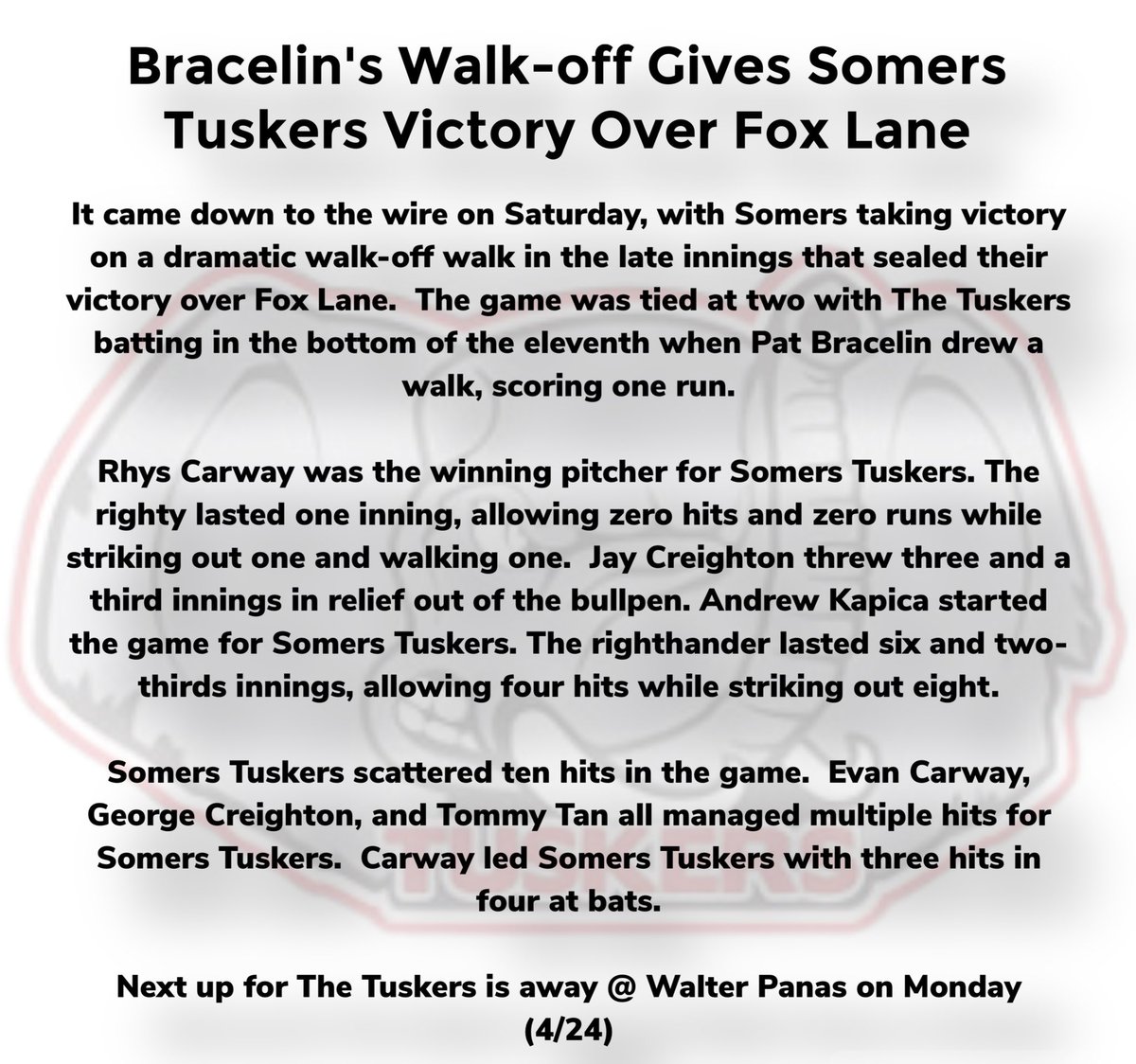 Recap from another extra innings thriller: