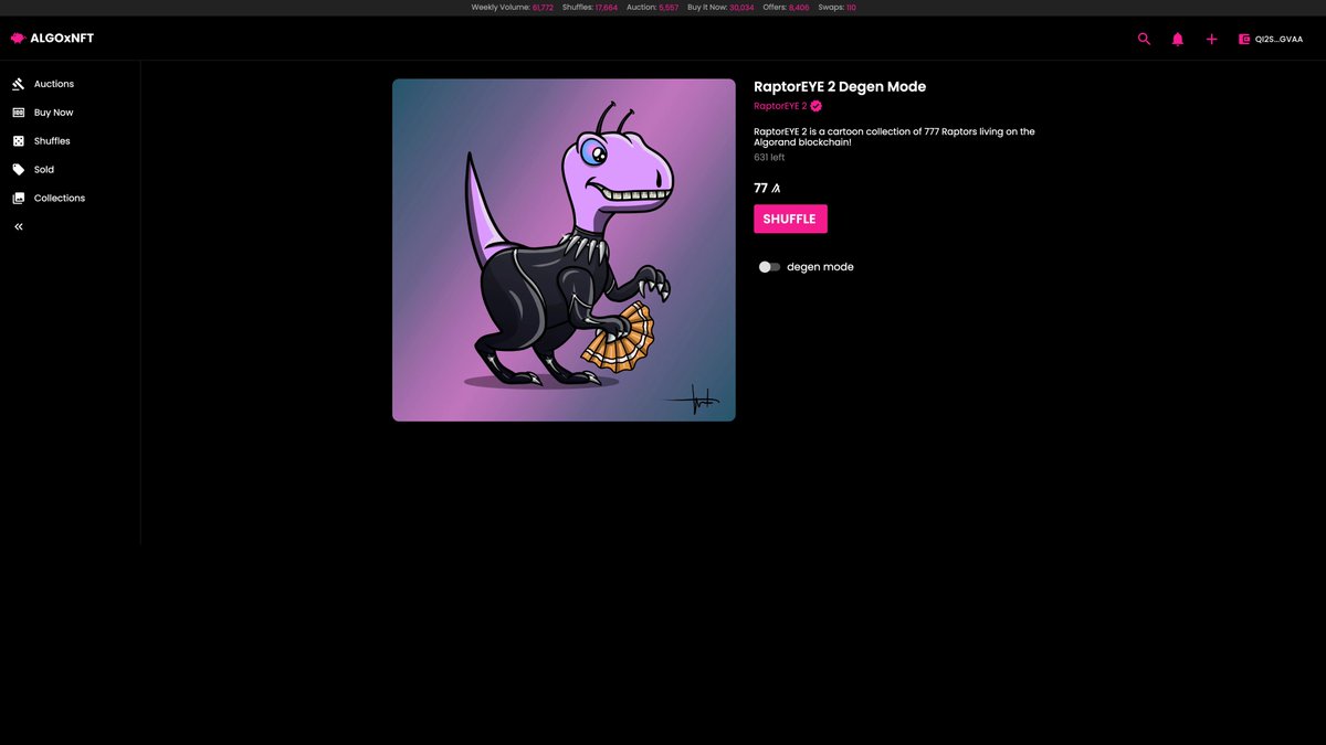 New Feature: Shuffle Page Redesign 🎨

We've redesigned the shuffle page so you have a larger preview of the NFTs you could draw!

Any collection or shuffle information you'd like to see additionally? Let us know below 👇
