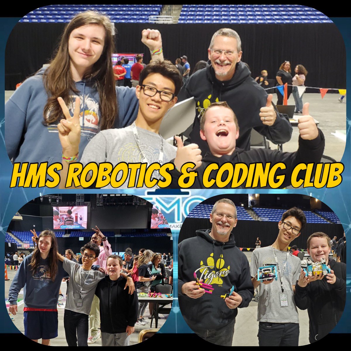 📣 Thank you, Mrs. Domingues, Mr. McKee, HMS staff and parents who supported these Tigers! We are SO proud of these Tigers and the products they showcased at the 22-23 CFISD Student EDTech Expo at the Berry Center on April 20th! 🤖💻🖤💛 #QualityTigers #HamFam #BringingOutTheBest