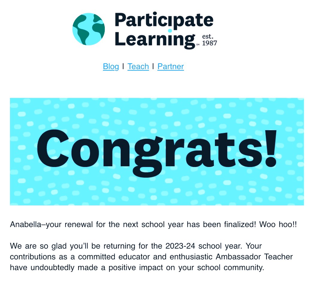 Thank you <a href="/ParticipateLrng/">Participate Learning</a> for give me this opportunity of learning and growing.  Happy to continue sharing my culture and be immersed in this great country. #unitingourworld