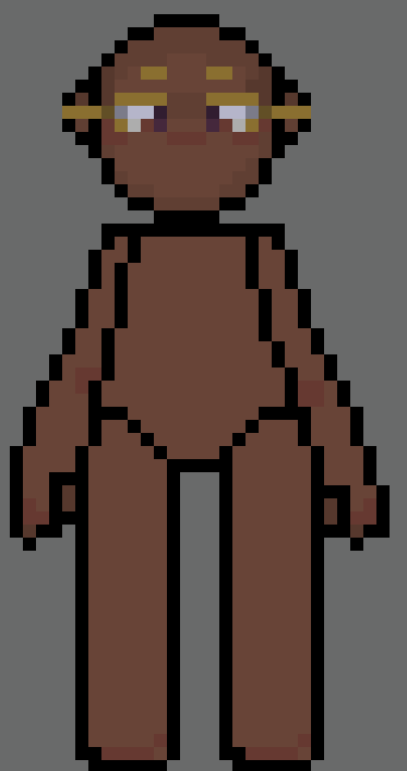 Rottiedaworm's tweet photo. im undecided with the sprite style i am thinking of having a sprite that's customizable but i want the player to be able to choose outfits that are visible and not too tiny https://t.co/C6YkJSOcX0