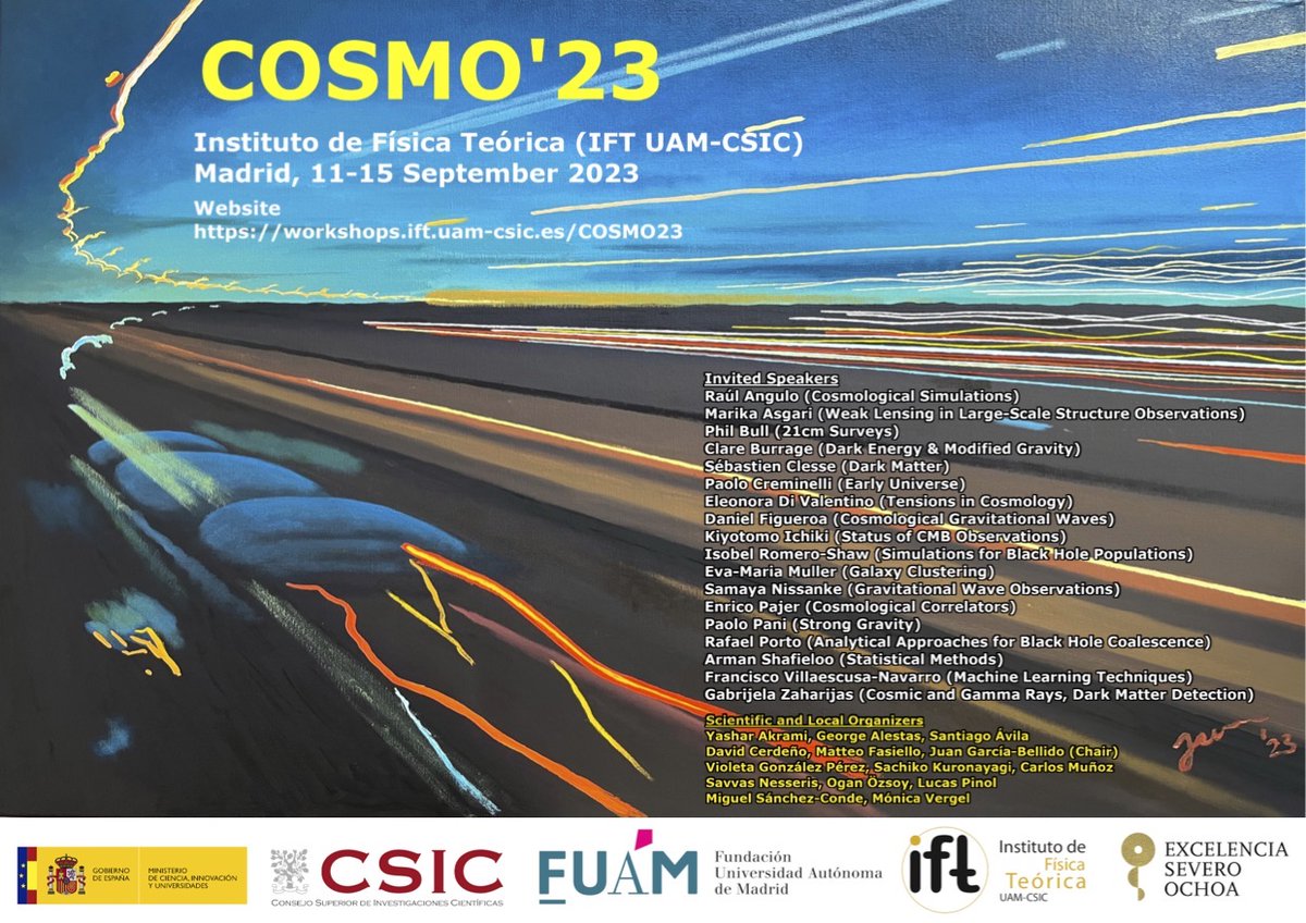 Yashar Akrami (@yasharakrami) on Twitter photo 26th International Conference on Particle Physics and Cosmology (COSMO'23)
September 11-15, 2023
Instituto de Física Teórica (IFT UAM-CSIC; <a href="/ift_uam_csic/">Inst. Física Teórica</a>)
Madrid, Spain
Registration and abstract submission:
workshops.ift.uam-csic.es/COSMO23 26th International Conference on Particle Physics and Cosmology (COSMO'23)
September 11-15, 2023
Instituto de Física Teórica (IFT UAM-CSIC; <a href="/ift_uam_csic/">Inst. Física Teórica</a>)
Madrid, Spain
Registration and abstract submission:
workshops.ift.uam-csic.es/COSMO23