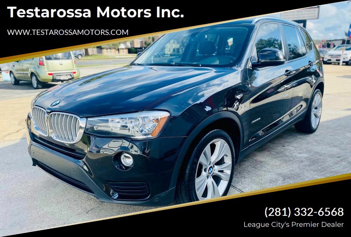 TestarossaTX's tweet photo. Just in! This 2016 BMW X3 is a steal! Just added with low miles and great condition -- this one’s going to go FAST! #BMW #Houston #LeagueCityTX #Travel #springtime #GalvestonTx #Attorney #beach https://t.co/0k2WunEhEH