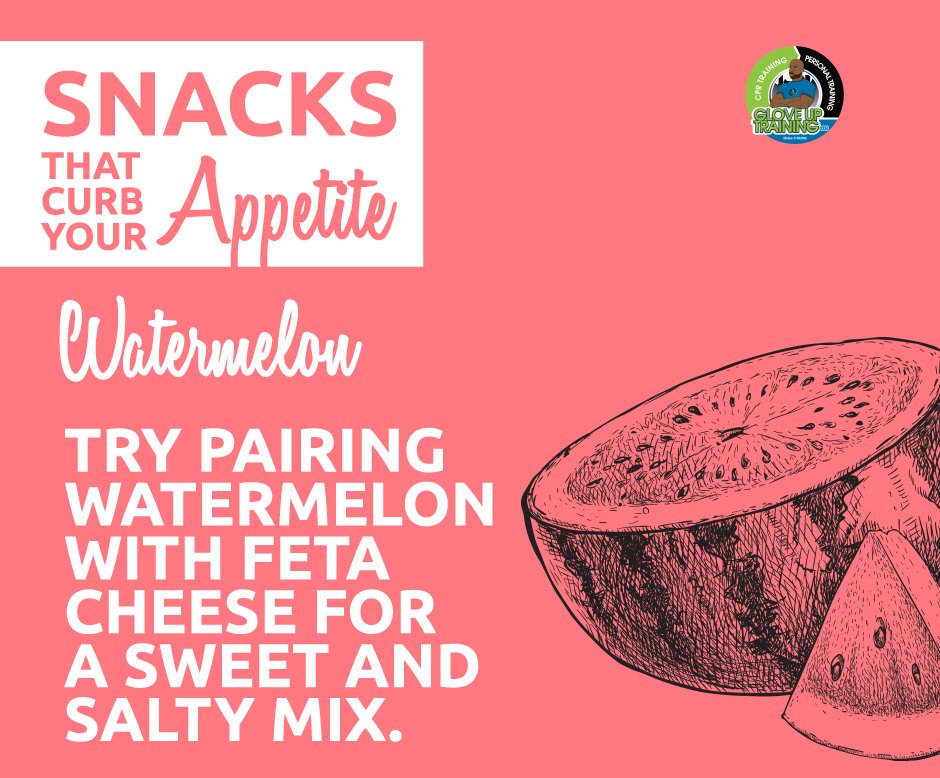 Watermelon is not something most of us think of when we think of curbing our appetites, but because they have a high water content, they're very effective in staving off hunger.