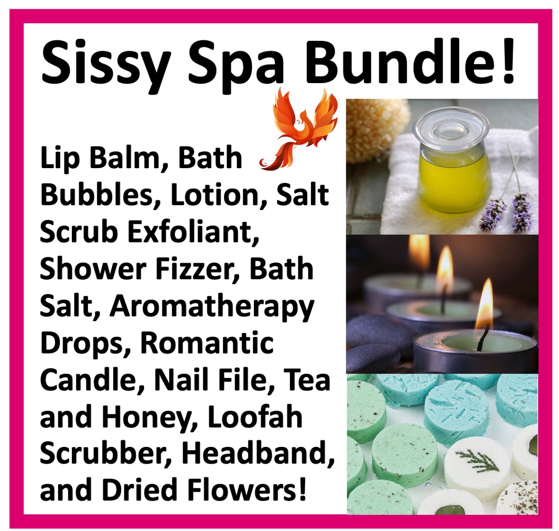 Ginger7Phoenix's tweet photo. After-Care, Sissification, and Gratitude are *all* great occasions for ordering up a Spa Bundle!  

Customized to fit your limits and preferences, I can send you items as-is or with Fetish preparations ;) https://t.co/4tCRKAUfJH