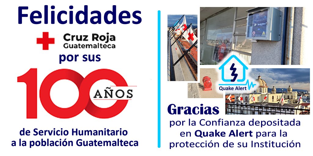 Felicidades @CRGuatemalteca por sus 100 años de Servicio Humanitario a la población de Guatemala.

Agradecemos también la confianza puesta en nuestro sistema para la protección de colaboradores y visitantes de su institución.