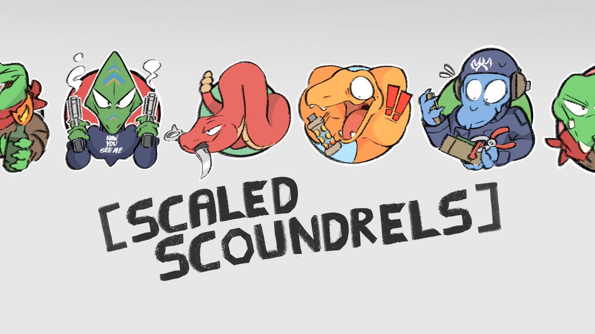 Hello! This is a special personal project I've been working on for <a href="/CounterStrike/">CS2</a> ! It's a collection of stickers Named "[Scaled Scoundrels]"! Its a Reptile themed sticker collection! 
steamcommunity.com/sharedfiles/fi…
Please check them out on the steam workshop!