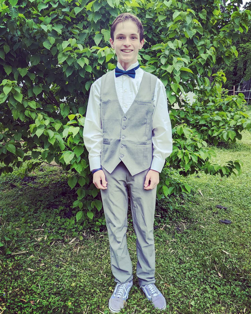 abbyhbryant's tweet photo. My big! 8th grade semi formal and he also registered for high school classes this week. So so proud of him. This year has been such a JOY to watch him  grow! https://t.co/UIA2qeb6Ka