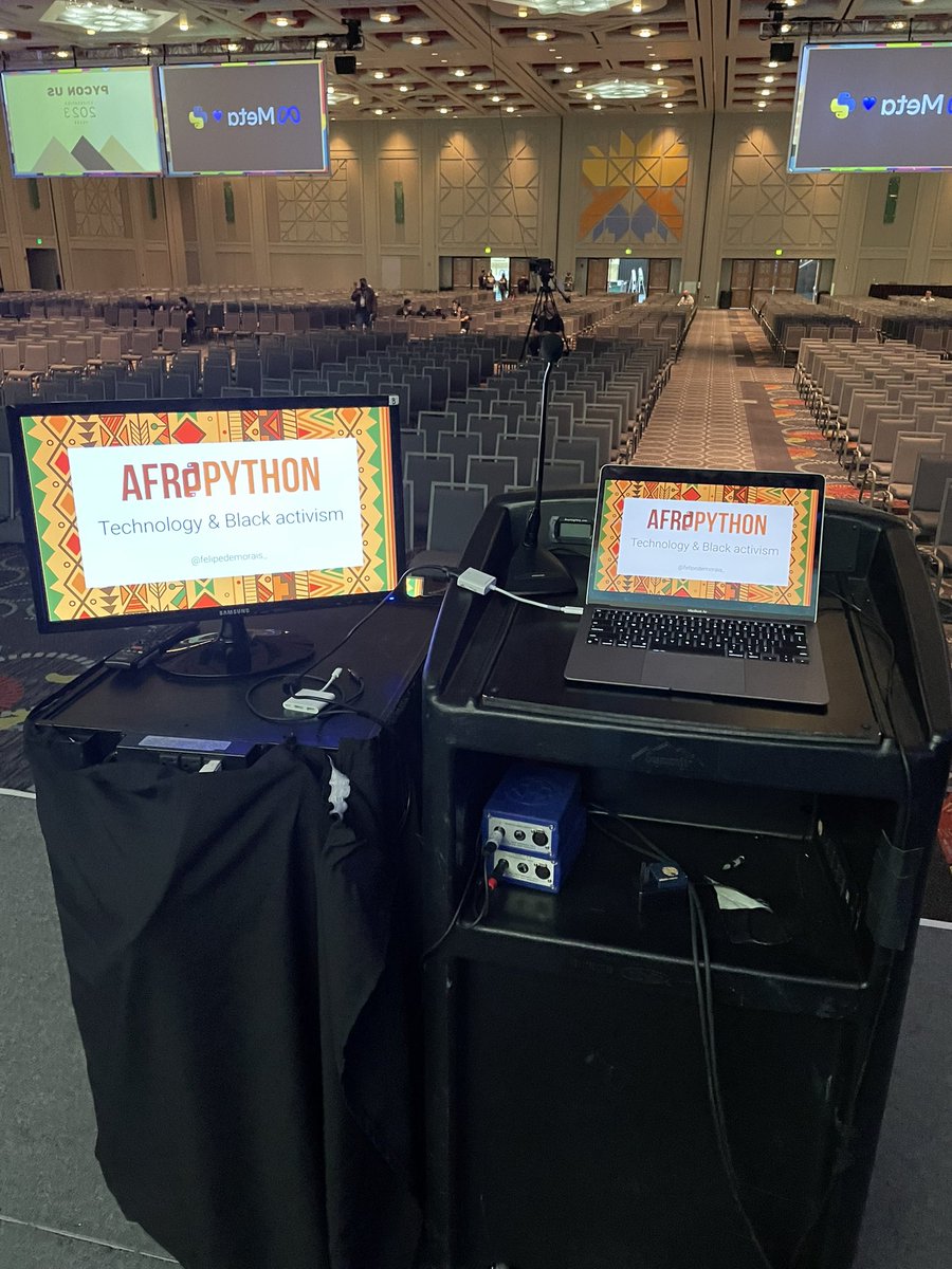felipedemorais_'s tweet photo. Ready to talk about @AfroPython at @pycon
#PyCon2023 https://t.co/jv6ZRVbn6q