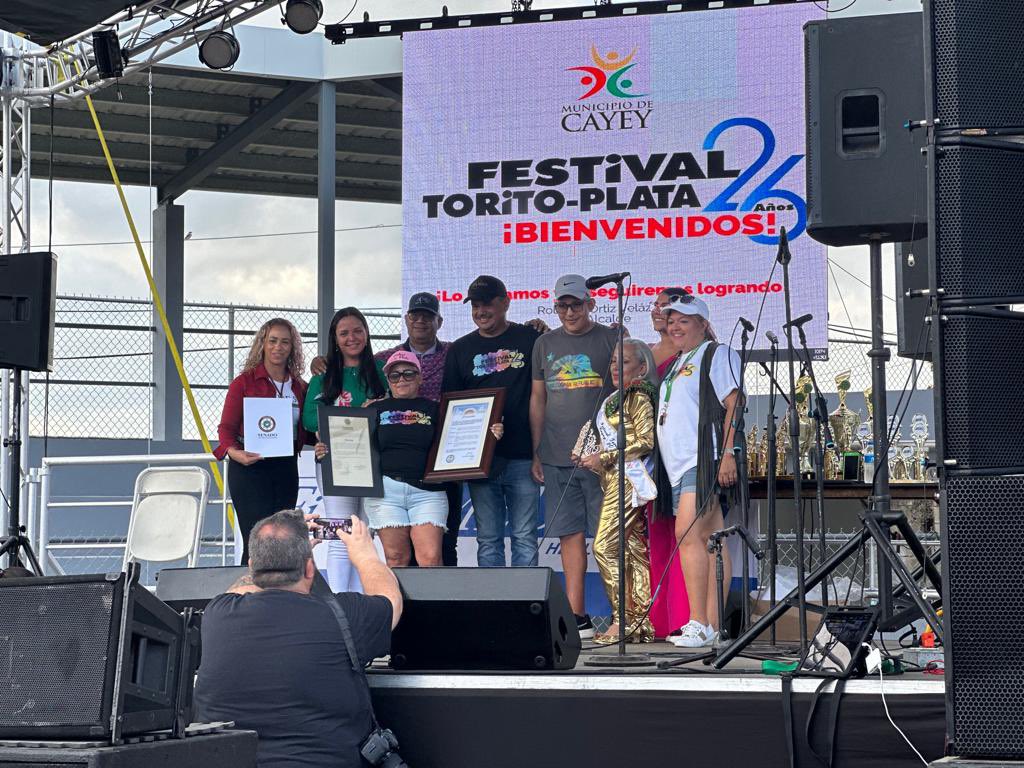 HauSenadora's tweet photo. Hoy, parte de mi equipo presente en el Festival Torito Plata De Cayey. Allí, reconocimos a Amanda Ramos López, María M. Padilla, Lyah Zoé Rosario y a Patria Ivette Ramos, a quienes se le reconoce, felicitan y dedican los actos de este evento cultural. ¡Muchas felicidades a todas! https://t.co/V4TAFa2sqJ