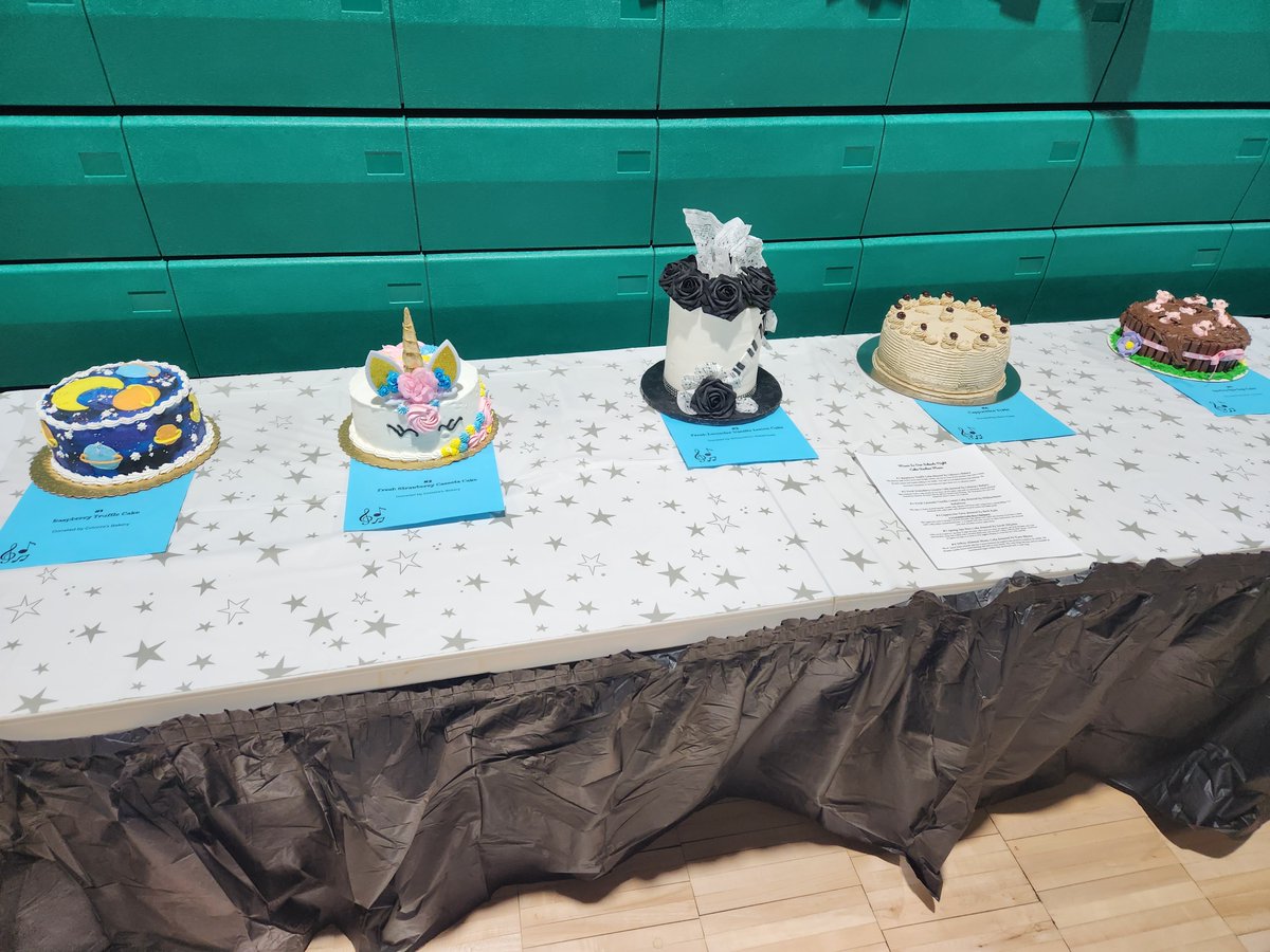 Music Boosters fundraiser with cake raffle!