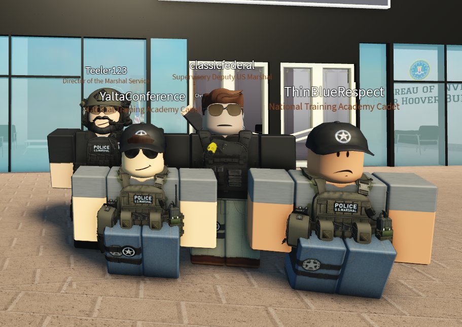 USMSforRbx's tweet photo. The United States Marshals Service National Training Academy Cadets: YaltaConference and ThinBlueRespect have both passed and been promoted to Probationary Deputies. We can't wait to see what they do next. https://t.co/YBsVGBTAPN