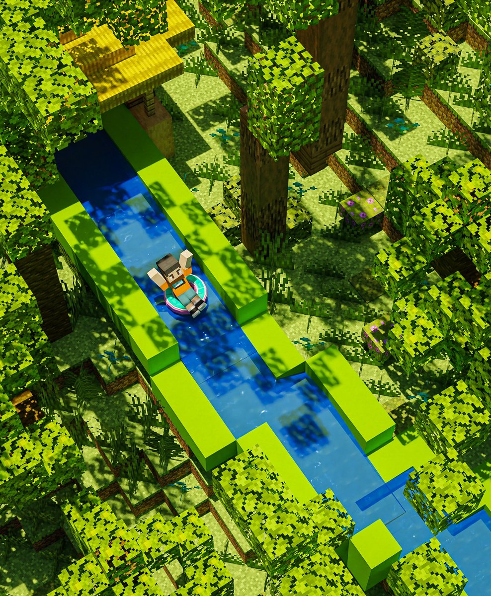 Block_Perfect's tweet image. A few images from our newest map, Aqua Park, releasing in 3 DAYS‼️🏝️ Stay Tuned for more images and gameplay! #minecraft #summer #gaming