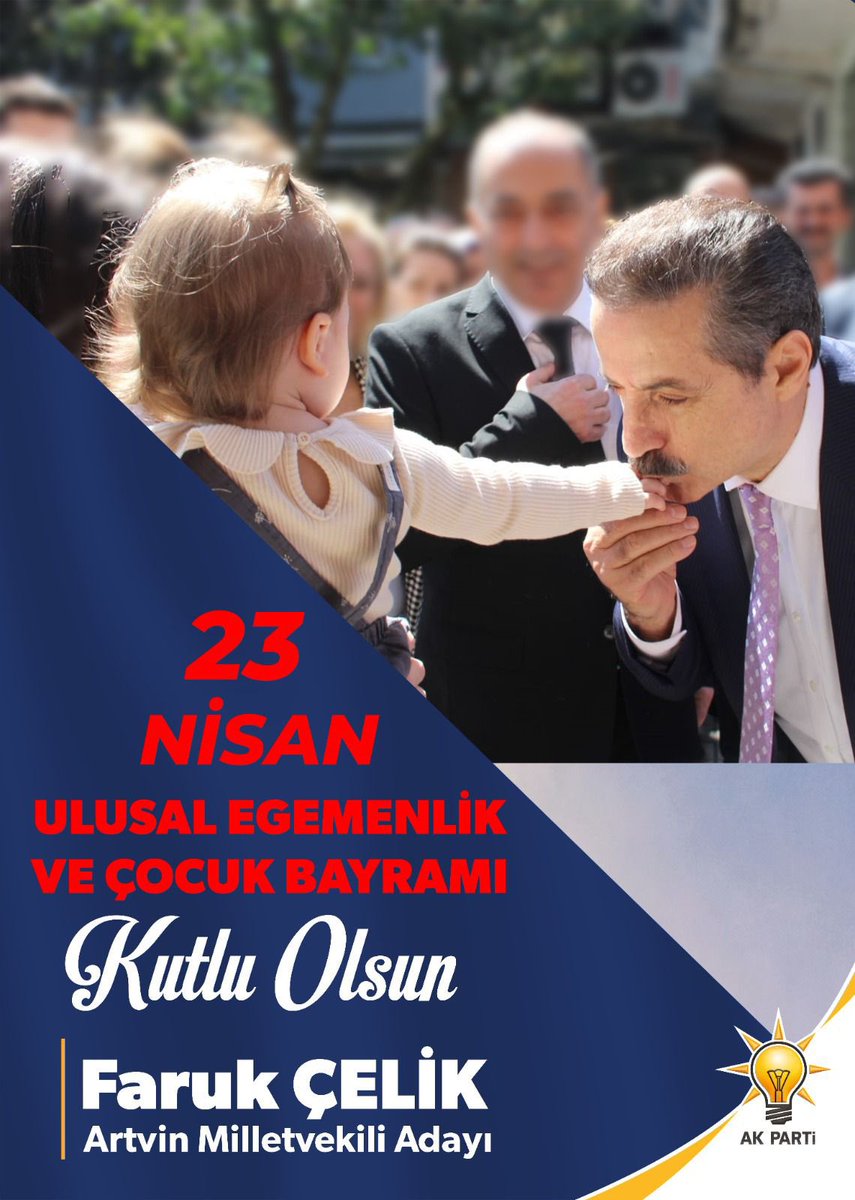 farukcelikcomtr's tweet photo. 23 Nisan Ulusal Egemenlik ve Çocuk Bayramı kutlu olsun. Haydi çocuklar #simdiasınbayrakları 🇹🇷 https://t.co/BHo0Q8aulP