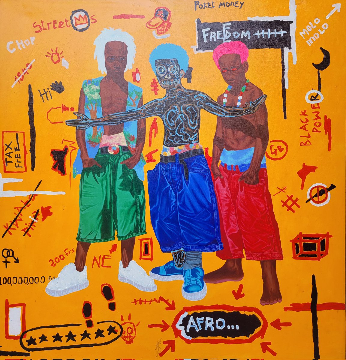 GobinaBoris's tweet photo. @nyleArt1 Street kings
Acrylic on canvas 
125cm x 130cm
2022 https://t.co/b2lMs6qtCI
