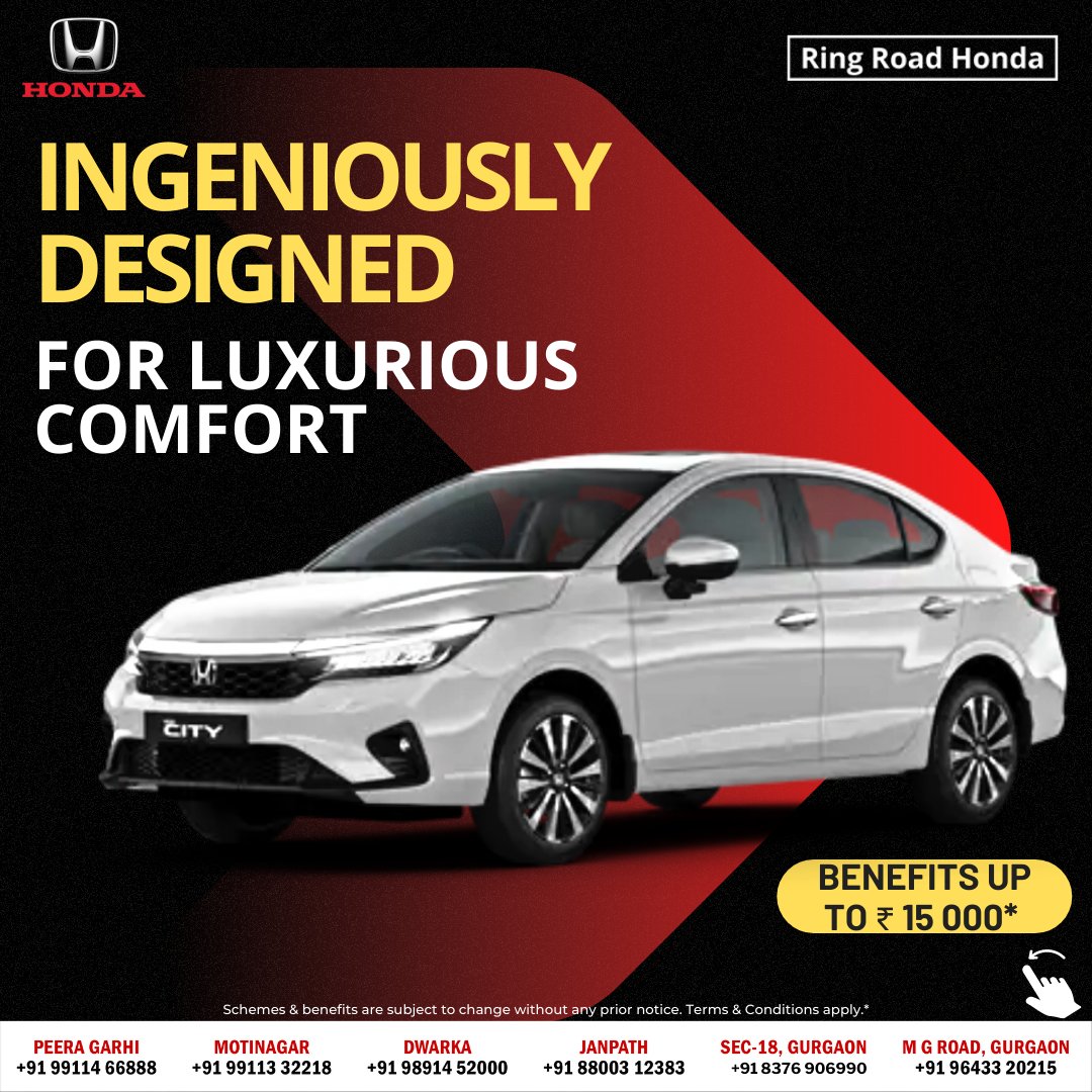 ring_honda's tweet photo. The new Honda City’s Leather shift knob and satin metallic finish around the AC vents with ambient lights truly reflects its class.

Enjoy benefits upto ₹ 15 000*.
Book now - https://t.co/Wy7mUWYmhS
.
.
.
#hondacarindia #rrhonda #TheNewHondaCity #ThinksAhead #HondaSensing https://t.co/0ZNUoPz1o2