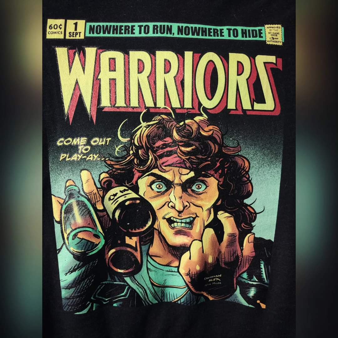 Was rocking this cool #warriors shirt today. It's based on old Frank Miller Wolverine cover art. Planting this photo so I can compare it's colors after a wash 🧽 thanks Phill‼️ #comicart #azcreators #warrriorrrssss #comeoutandplay #davidpatrickkelly