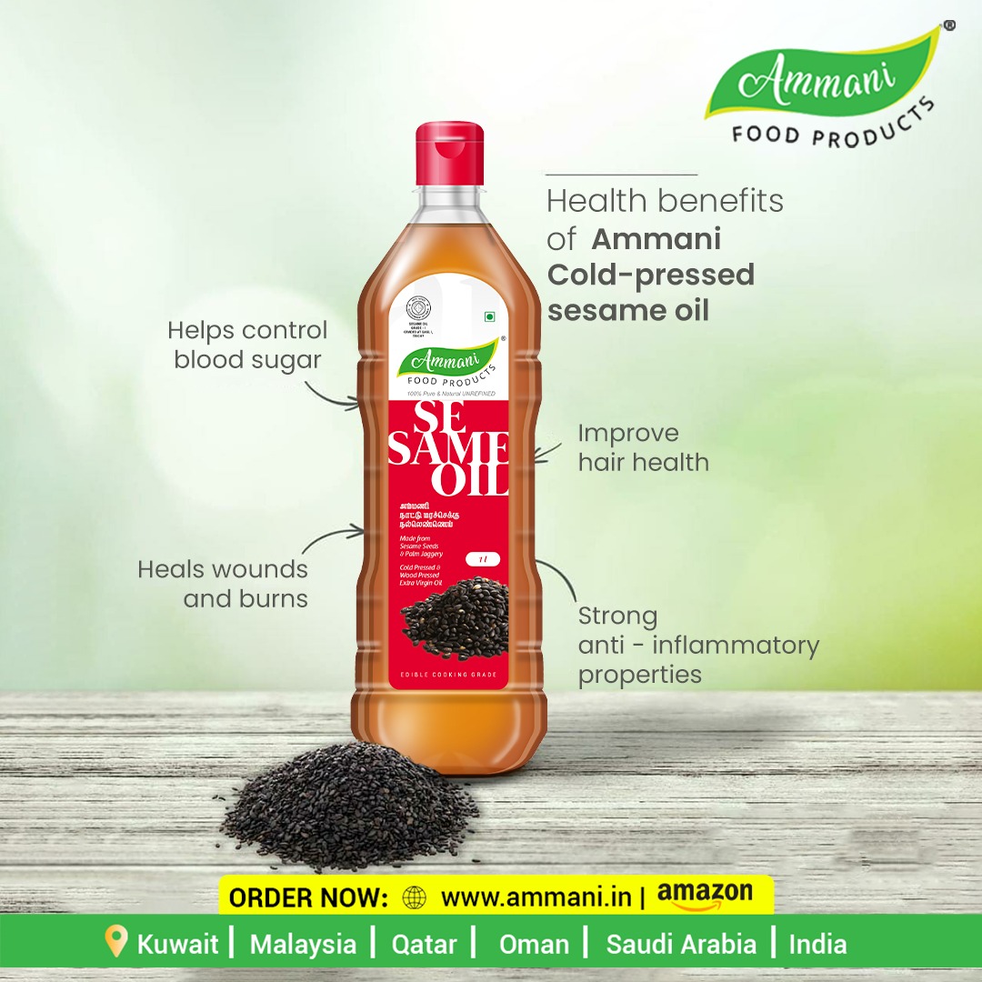 ammanifoods's tweet photo. Cold-pressed, unrefined, and packed with healthy omega-3 fatty acids, antioxidants, and minerals. It's perfect for marinating, grilling, and sautéing, and adds a unique nutty flavor to your dishes.
#sesameoil #pureoil 
For more details please contact:
80125 75717 / 80125 75727 https://t.co/FDUcNMLSwX
