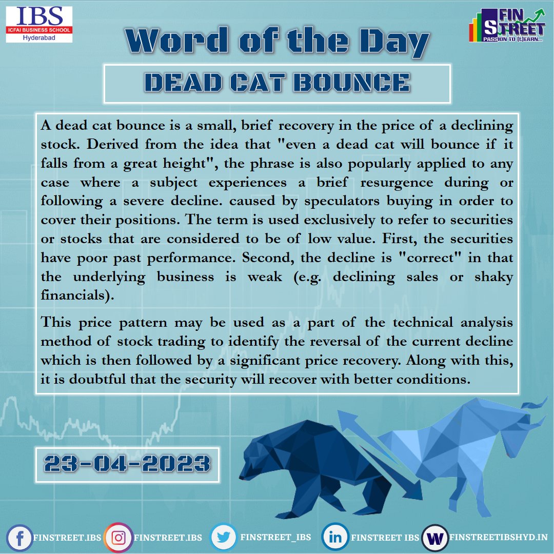finstreet_ibs's tweet photo. Time to put on your thinking cap.
Presenting the Word of the Day.
#WordOfTheDay
#PassionToEarn
#PassionToLearn
#ClubFinStreet
#TrividhaR.E.D
#IBSHyderabad https://t.co/FEgbURyNEh