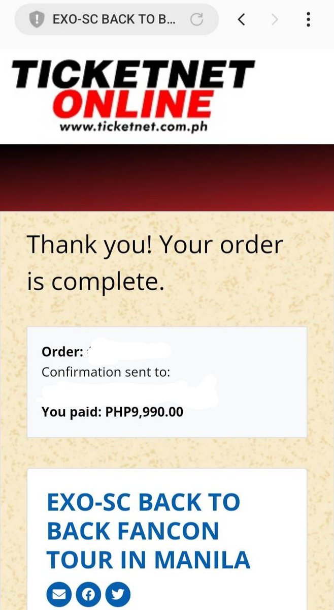 schelagorg's tweet photo. Yeeey! Tickets Secured! What a birthday gift!  Thank you Lord and @happeehour See you soonest EXO - SC! #EXOSCinMNL #EXOSCinManila #EXOSC_BackToBack https://t.co/XLDYK1C2JO