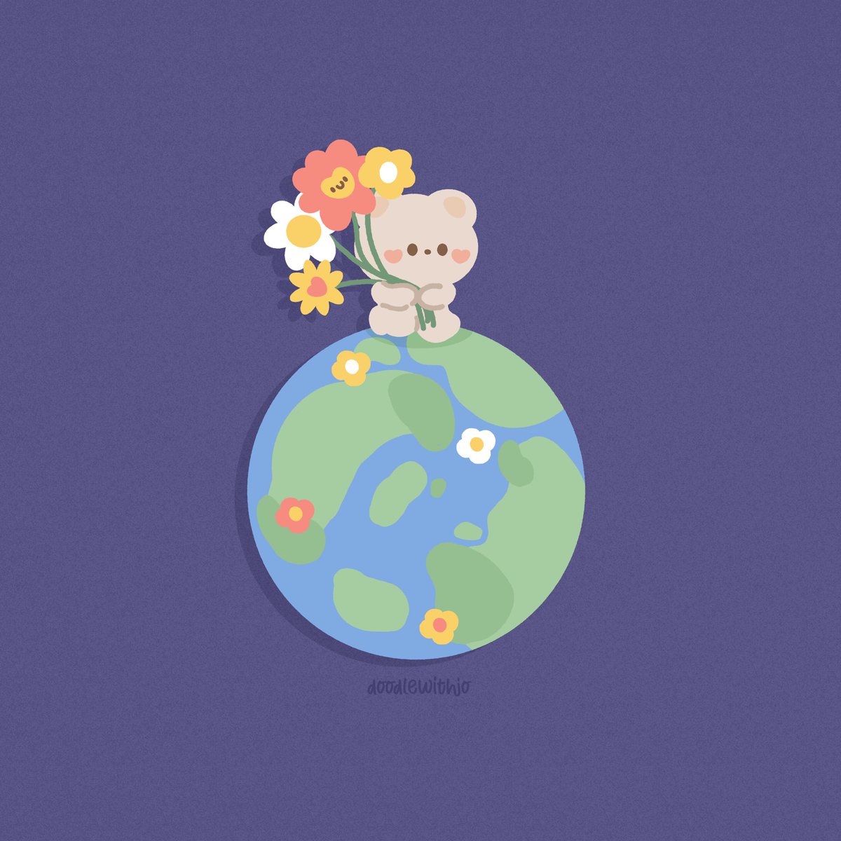 Happy Earth Day 🐻🌎❤️

#イラスト
