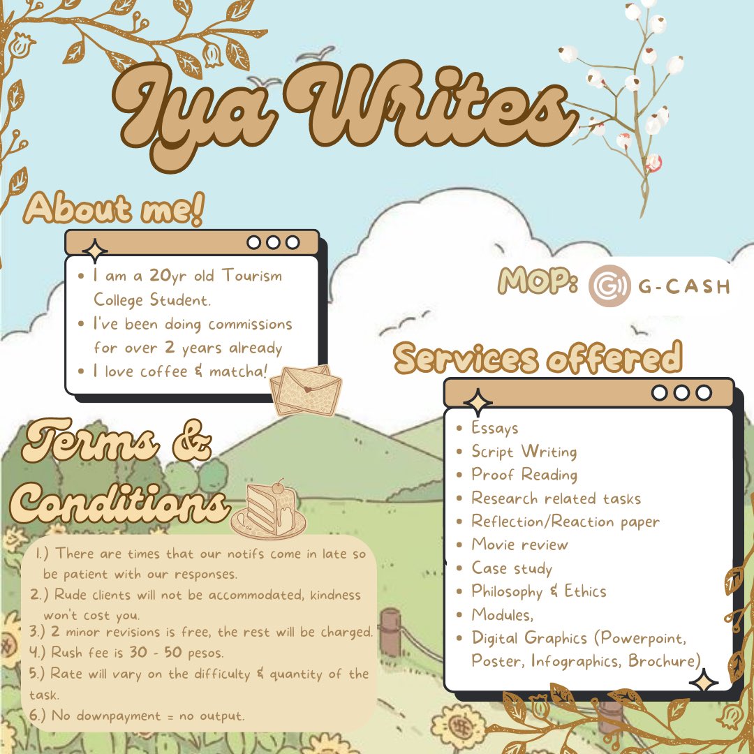 What a bliss! ♡ welcome to my comfy haven 🍂

— Iya is OPEN for commissions! Search #IyaDidIt for feedbacks &amp; transactions

✧.*  if you are in need of help, feel free
to send us a DM! ✧.*

your sweet companion 🤎,
Ms. Iya