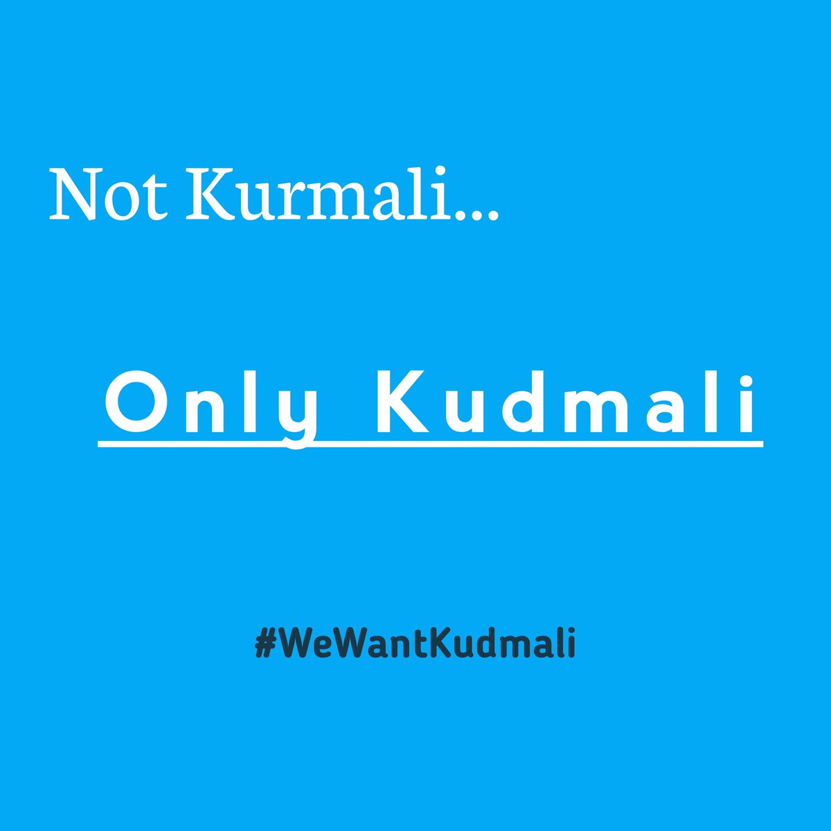 #WeWantKudmali