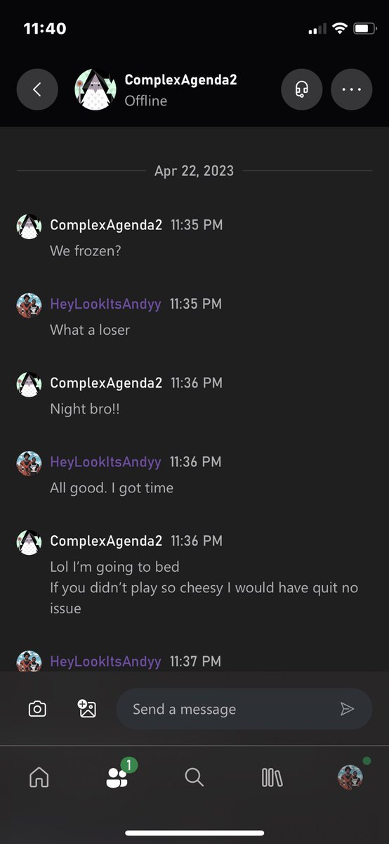 HeyyLookItsAndy's tweet photo. @MLBTheShow can we get this guy banned? Intentionally freezing the game because he can’t hit a pitch https://t.co/cAOlXPyJvC